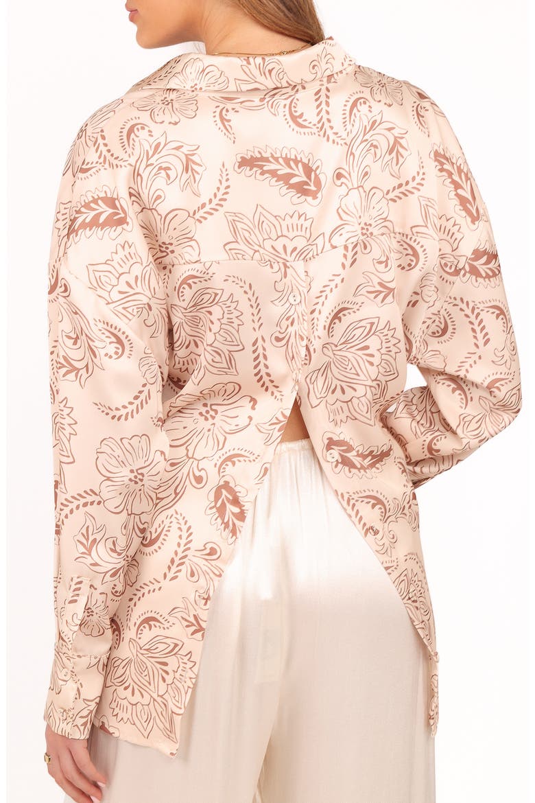 Rosalie Print Shirt, Alternate, color, BROWN PAISLEY