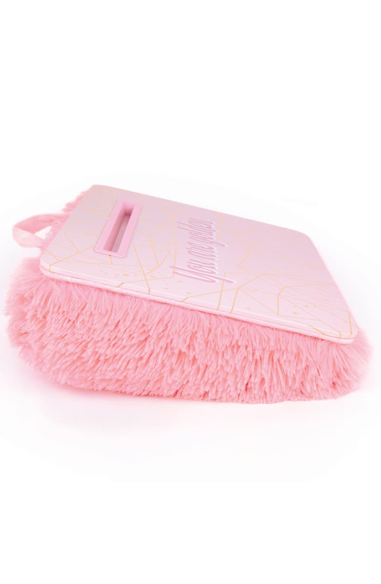 Three Cheers For Girls 3C4G Pink & Gold Deluxe Fur Lap Desk, 12 Inch x 17 Inch, Alternate, color, Pink