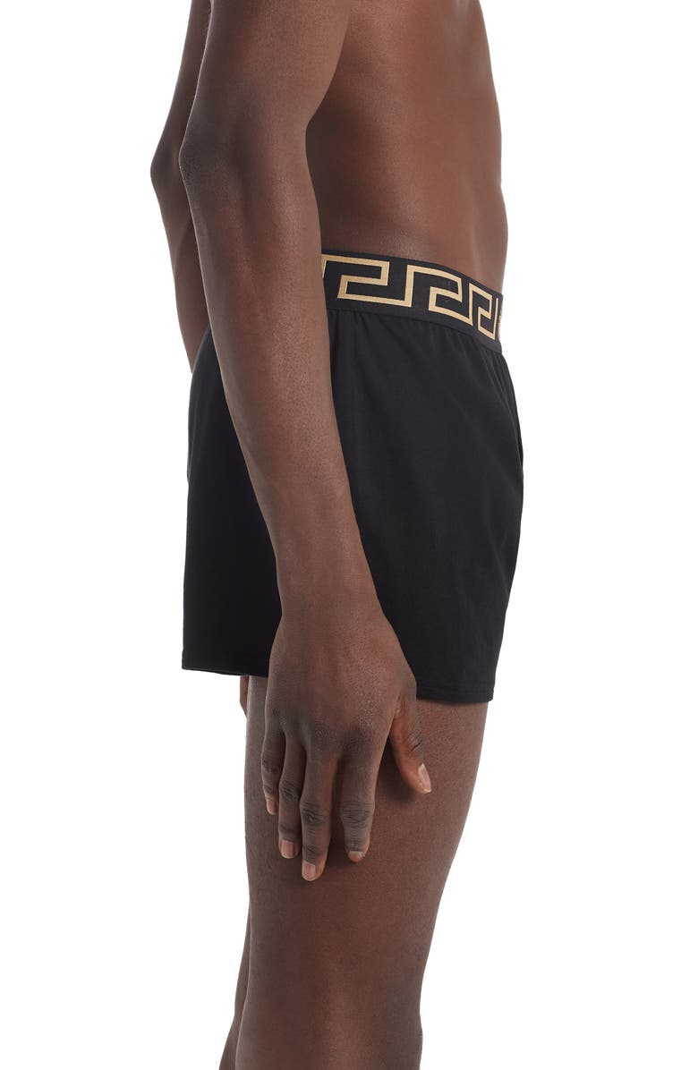 Versace Greca Border Boxers, Alternate, color, Black