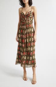 Cinq à Sept Floating Poppies Carline Slipdress