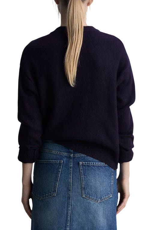 Shop Mango Mariano Crewneck Sweater In Navy