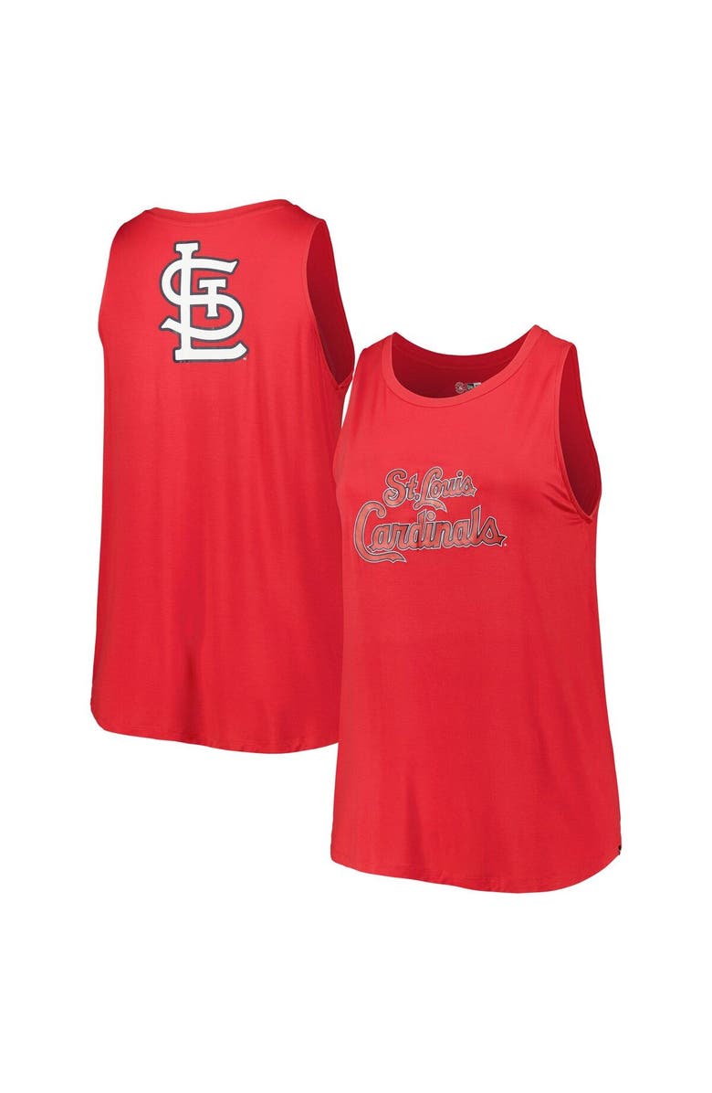 New Era Women's New Era Red St. Louis Cardinals Plus Size Tank Top, Main, color,