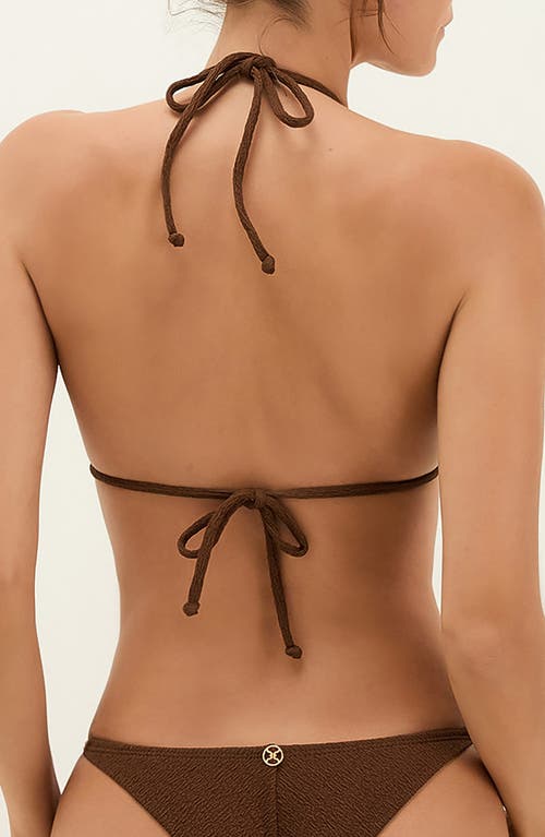 Vix Paula Hermanny Corsica Triangle Bikini Top In Brown