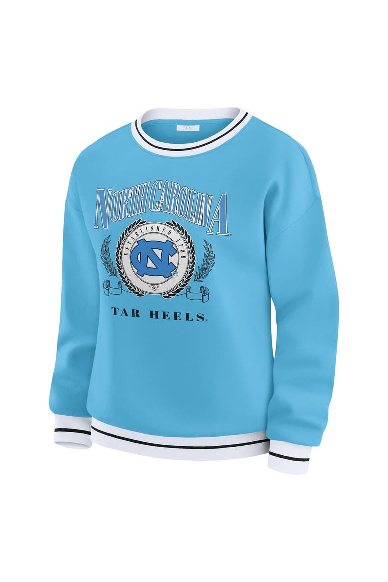 Women's WEAR by Erin Andrews Carolina Blue North Carolina Tar Heels Seal Sweatshirt, Alternate, color, Light Blue