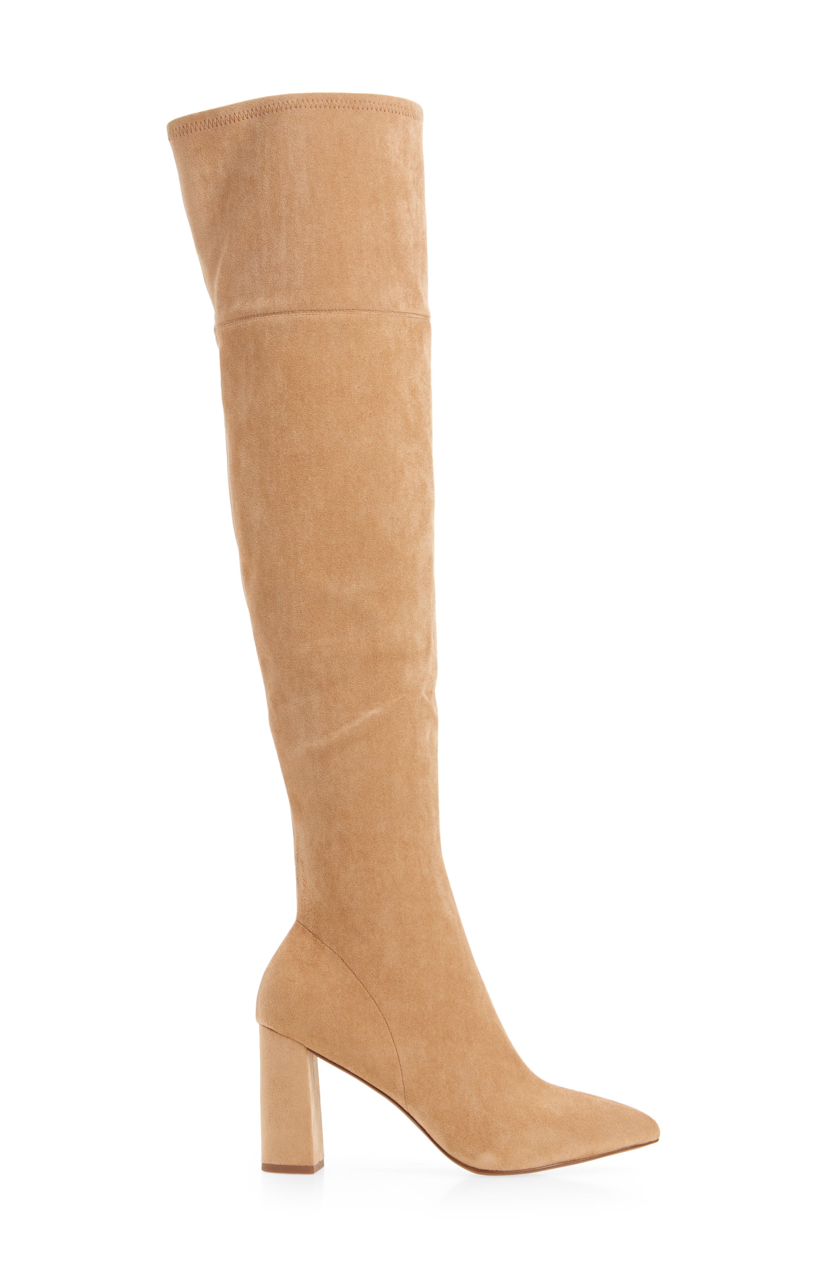 Jeffrey Campbell Parisah Over the Knee Boot, Alternate, color, Beige Suede