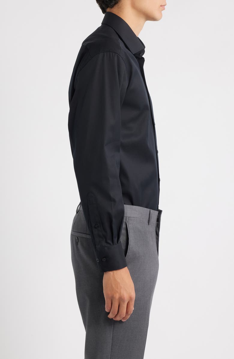 Eterna Cover Modern Fit Non-Iron Cotton Cover Shirt, Alternate, color, Black