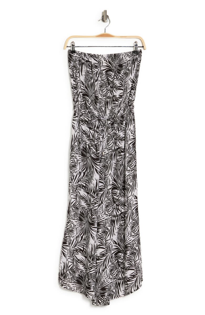 Elan Strapless Print Jumpsuit Swim Cover-Up, Alternate, color,