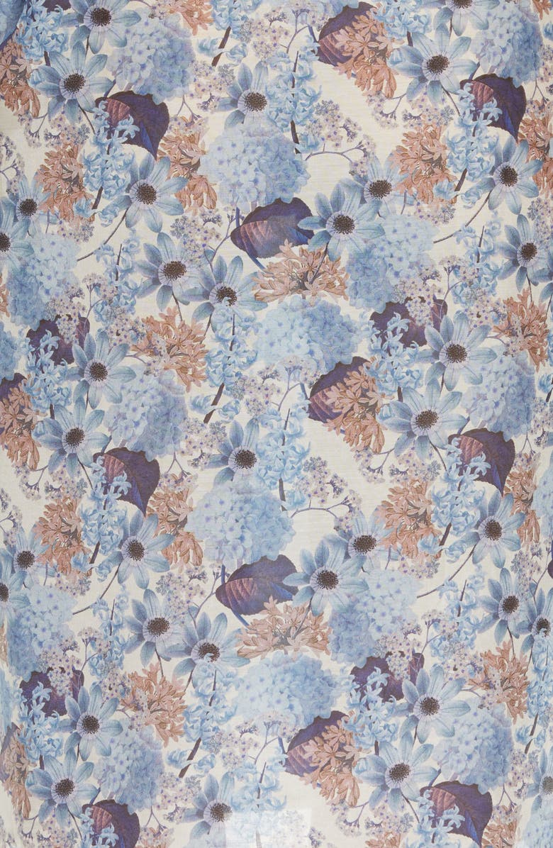 Papinelle Paloma Floral Cotton & Silk Robe, Alternate, color, 