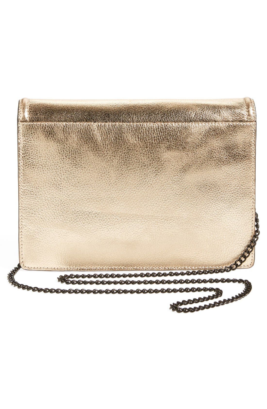 'Rider' Clutch, Main, color, PALE GOLD