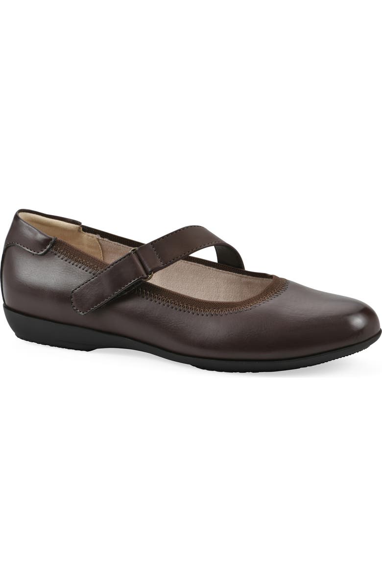 CLIFFS BY WHITE MOUNTAIN Carwen Mary Jane Flat, Main, color, Dark Brown/ Smooth