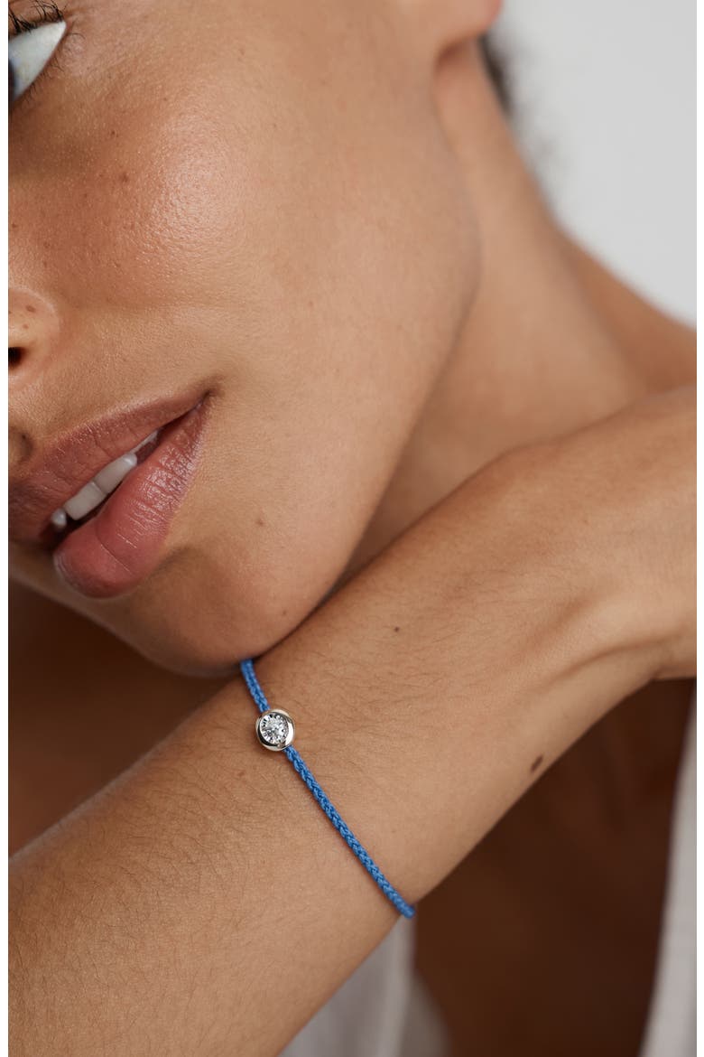 Oval Lab Grown Diamond Sterling Silver Cord Bracelet, Alternate, color, STERLING SILVER / LAB DIAMOND