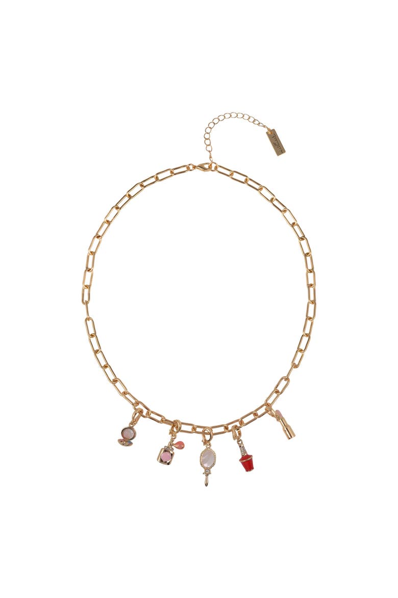 Gardening Charm Necklace, Main, color, Gold - Cosmetic