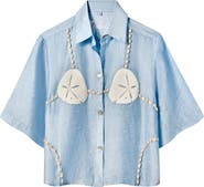 Tombolo Sand Dollar Stimulus Relaxed Crop Cabana Top