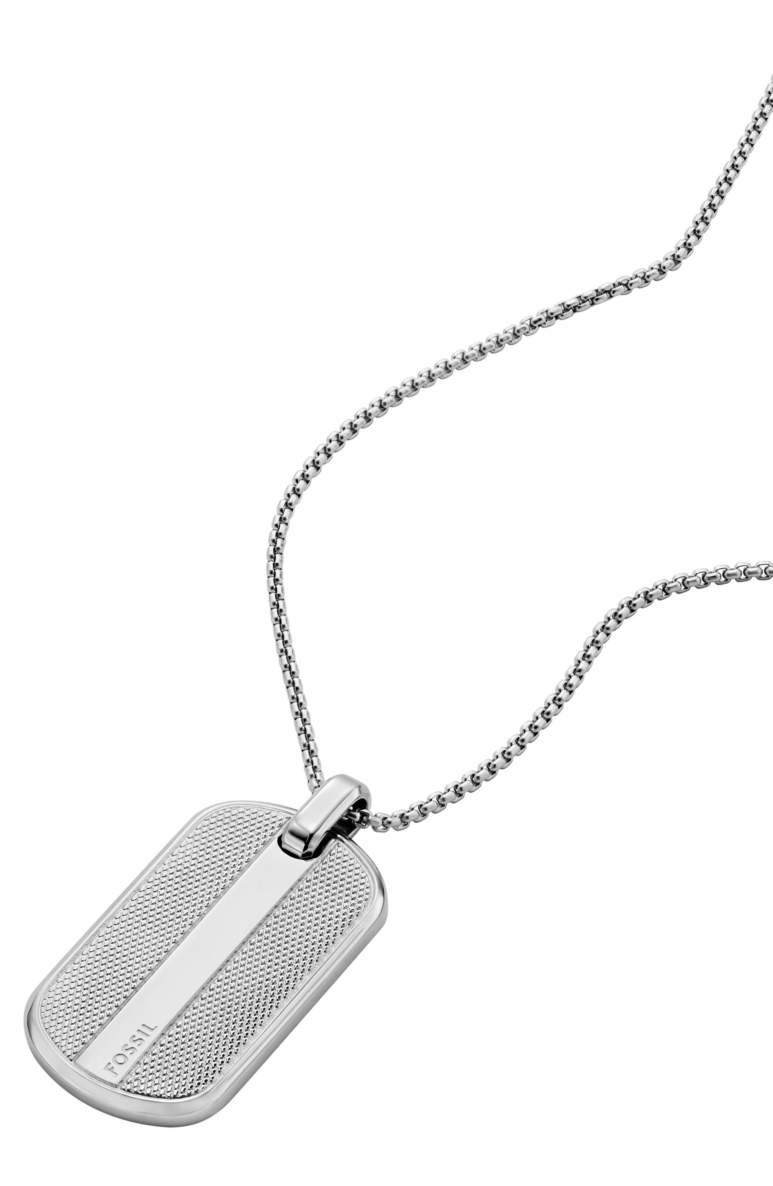 Fossil Men's Knox Dog Tag Pendant Necklace (Men) | Nordstrom