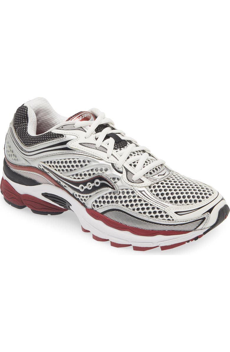 Saucony ProGrid Omni 9 Sneaker, Main, color, Silver/Red