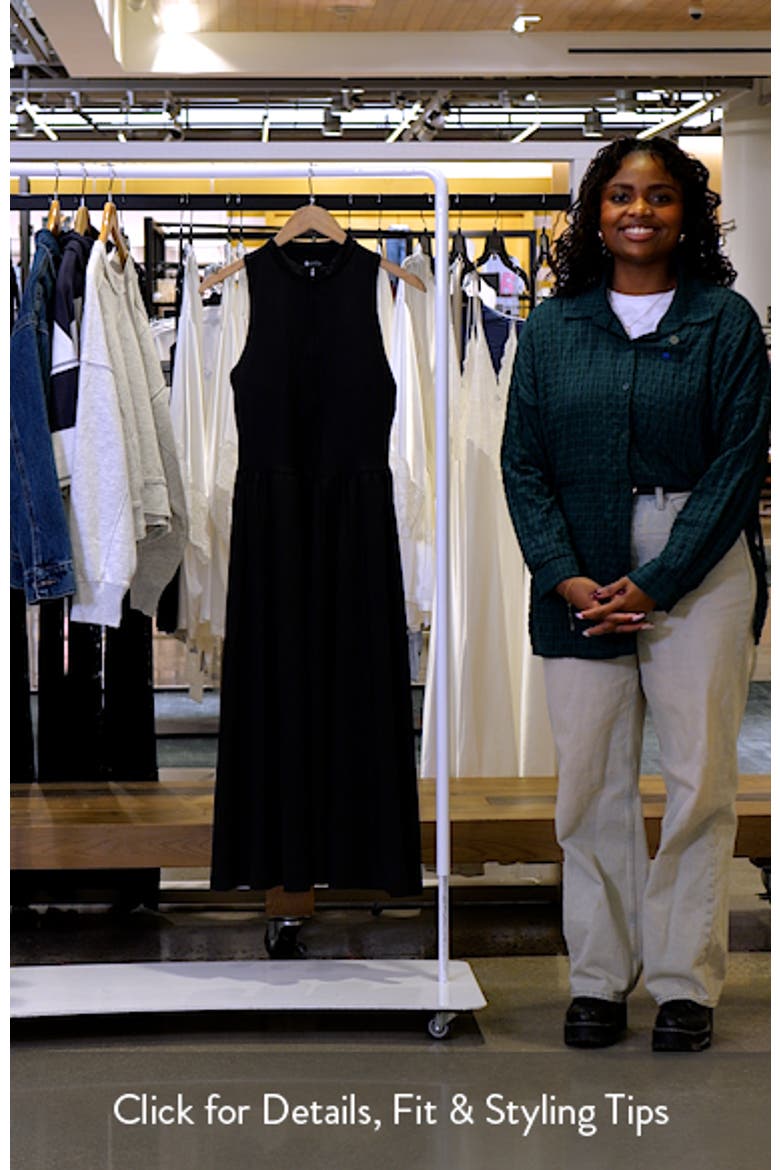 Atlas Zip Front Sleeveless Midi Dress video