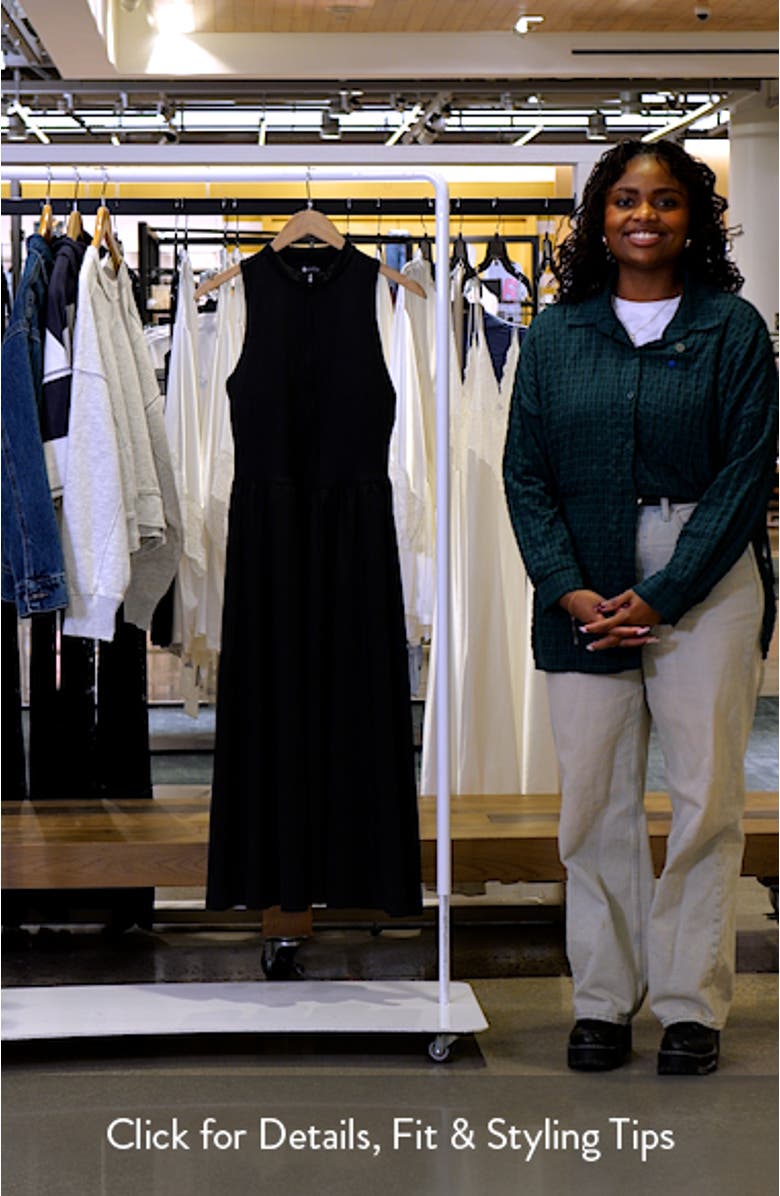 Atlas Zip Front Sleeveless Midi Dress, sales video thumbnail