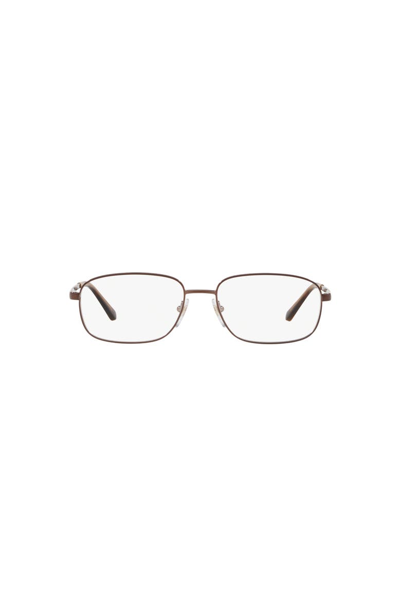 56mm Rectangle optical glasses, Alternate, color, Brown