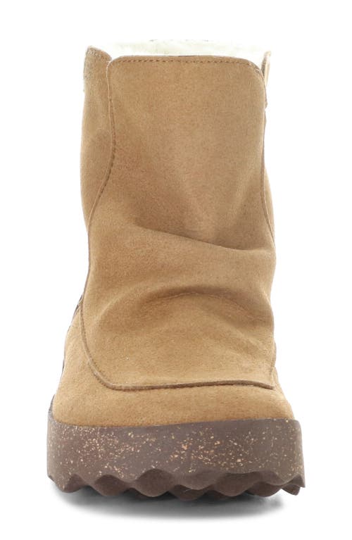 Fly London Cuff Faux Shearling Bootie In Brown