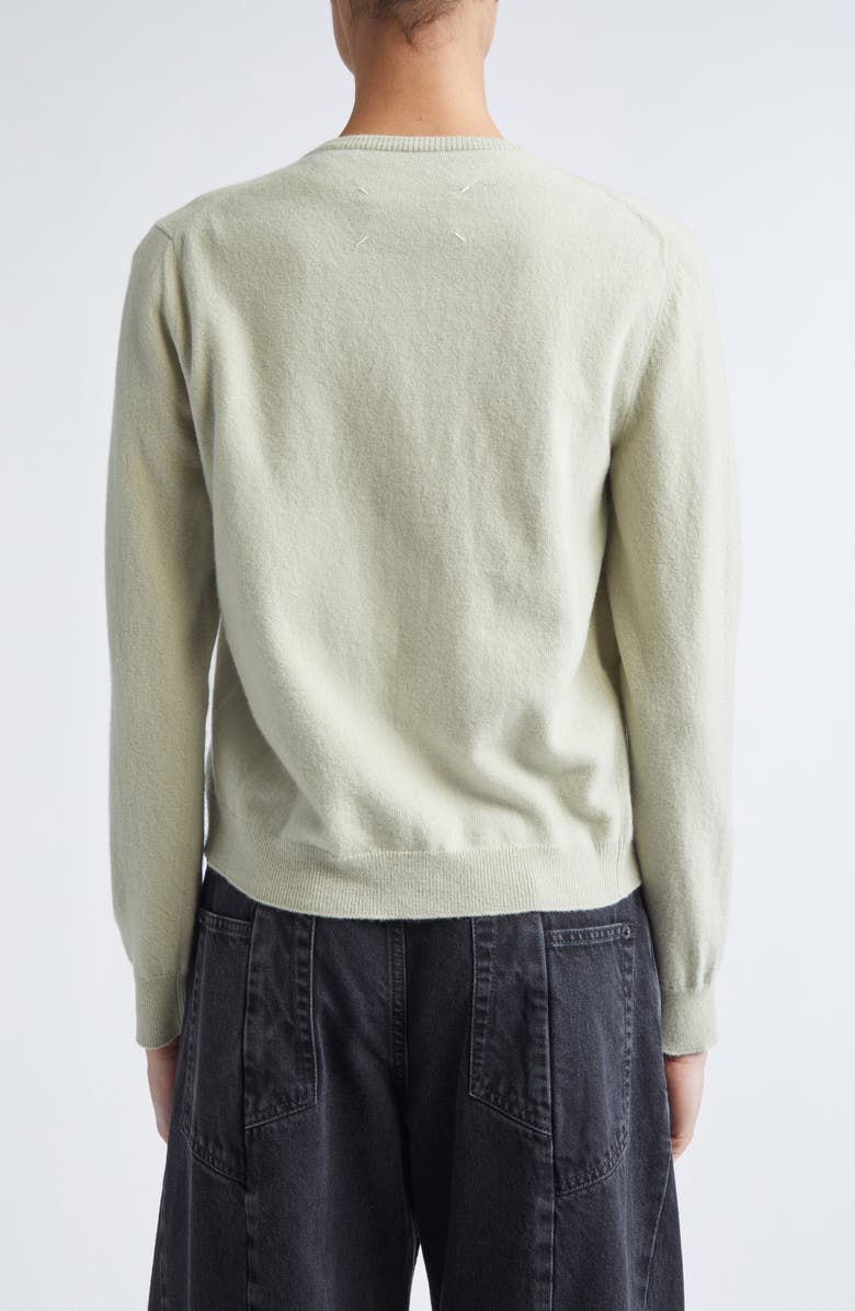 Maison Margiela Virgin Wool Cardigan, Alternate, color, Pale Green