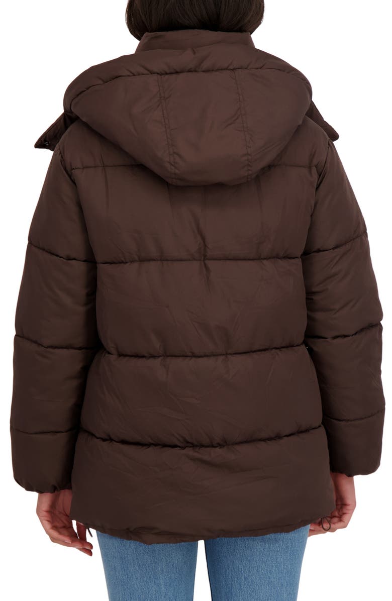 Sebby Water Resistant Puffer Jacket, Alternate, color, Brown