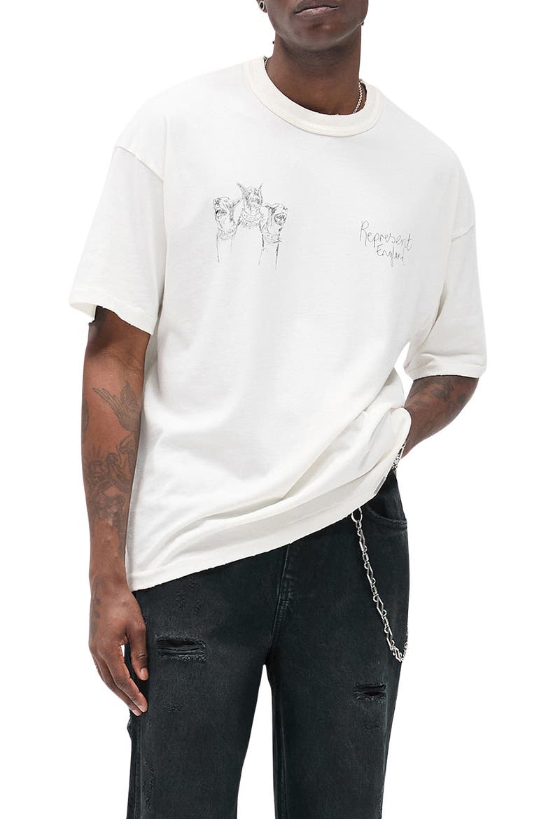 Hand Drawn Thoroughbred Graphic T-Shirt, Main, color, FLAT WHITE