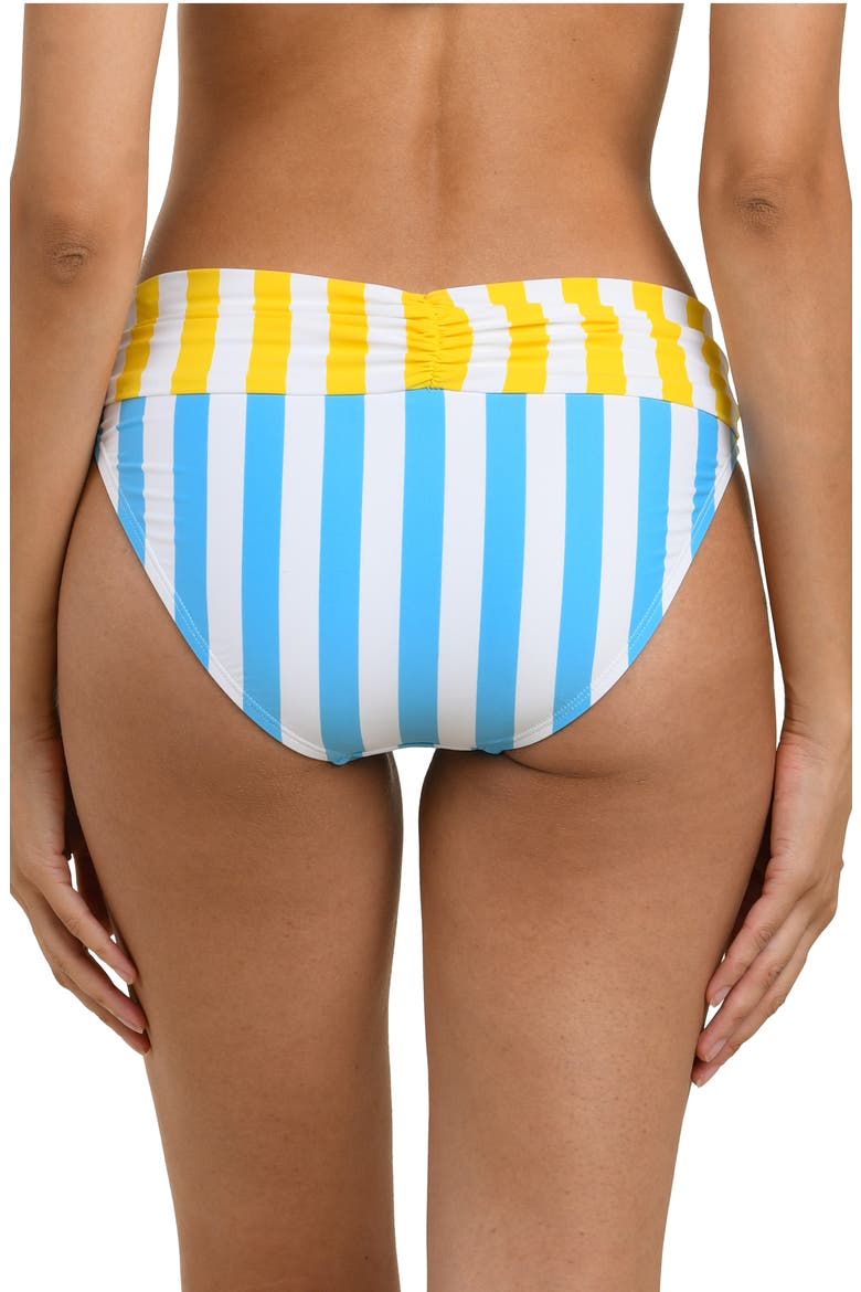 Coastal Shirred Bikini Bottoms, Alternate, color, SOLEIL
