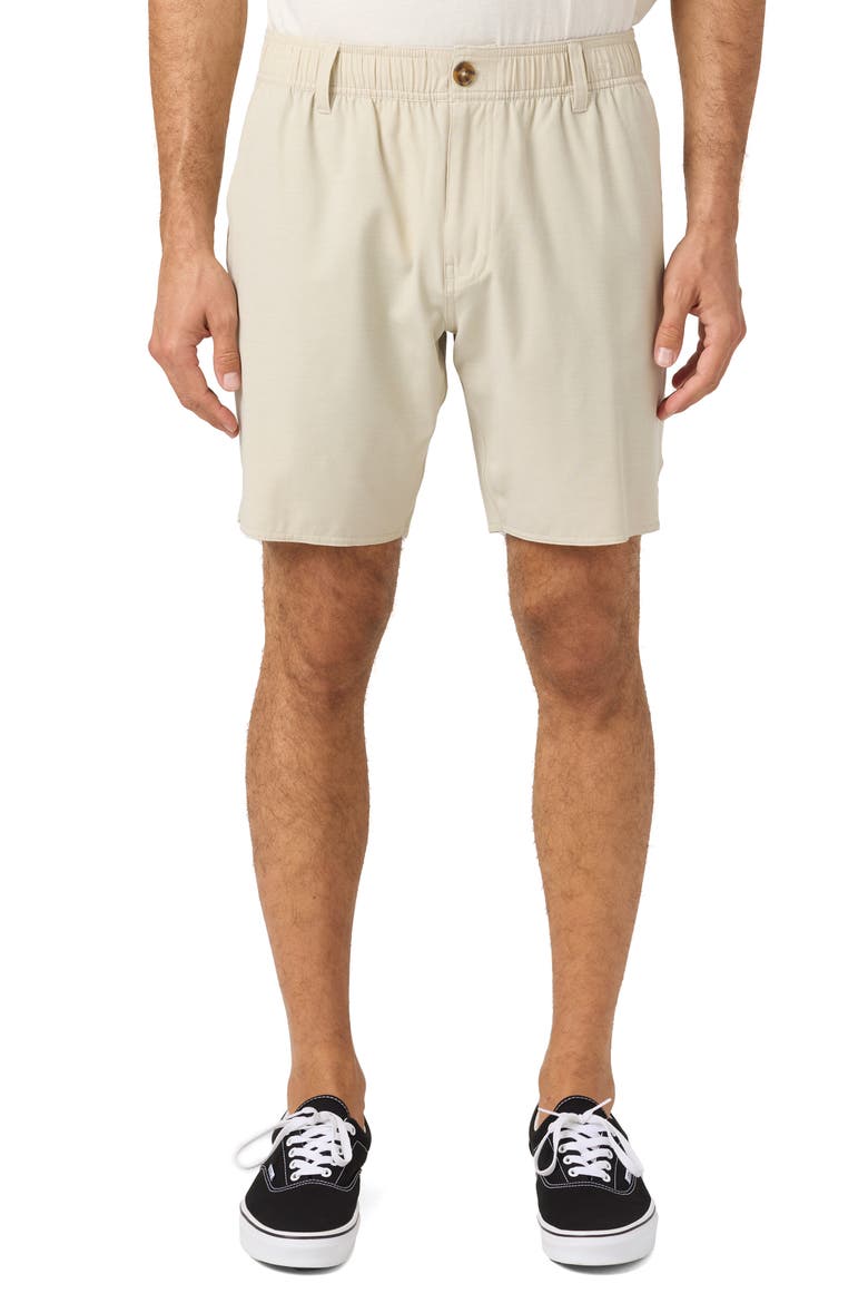 Reserve Light Check Water Repellent Bermuda Shorts, Main, color, LIGHT KHAKI