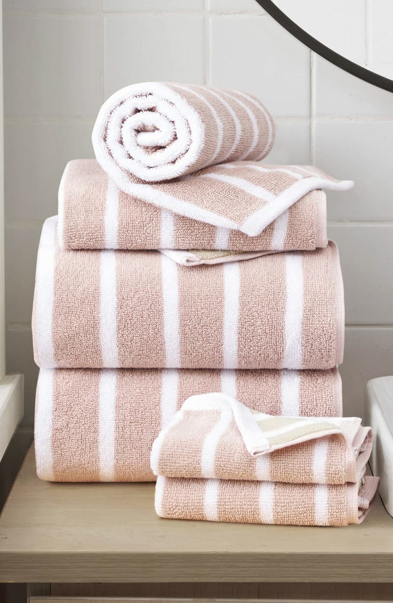Lucky Brand Reversible Stripe 6-Piece Assorted Towels, Alternate, color, 