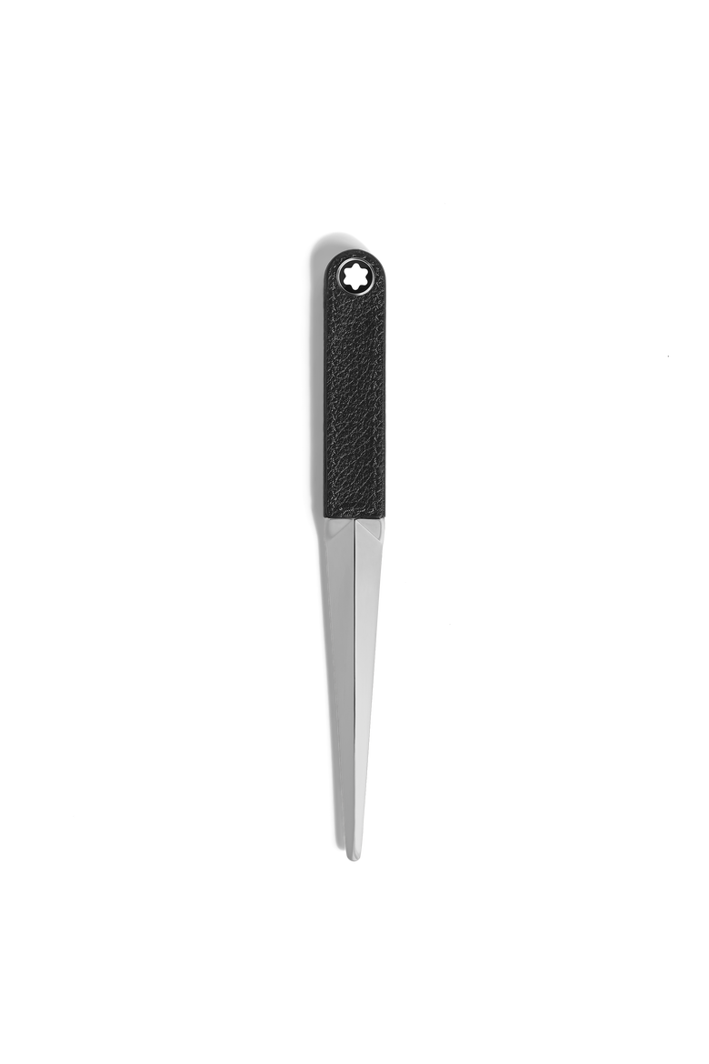 Grain Leather Letter Opener, Main, color, BLACK