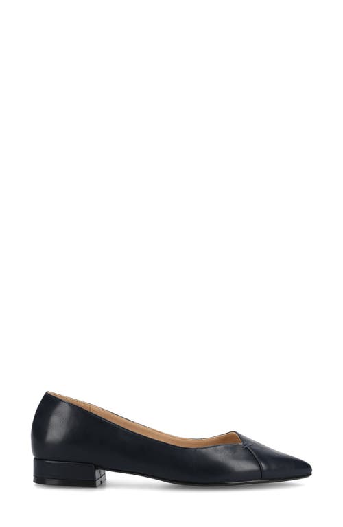 Journee Collection Carmin Pointed Toe Flat In Navy