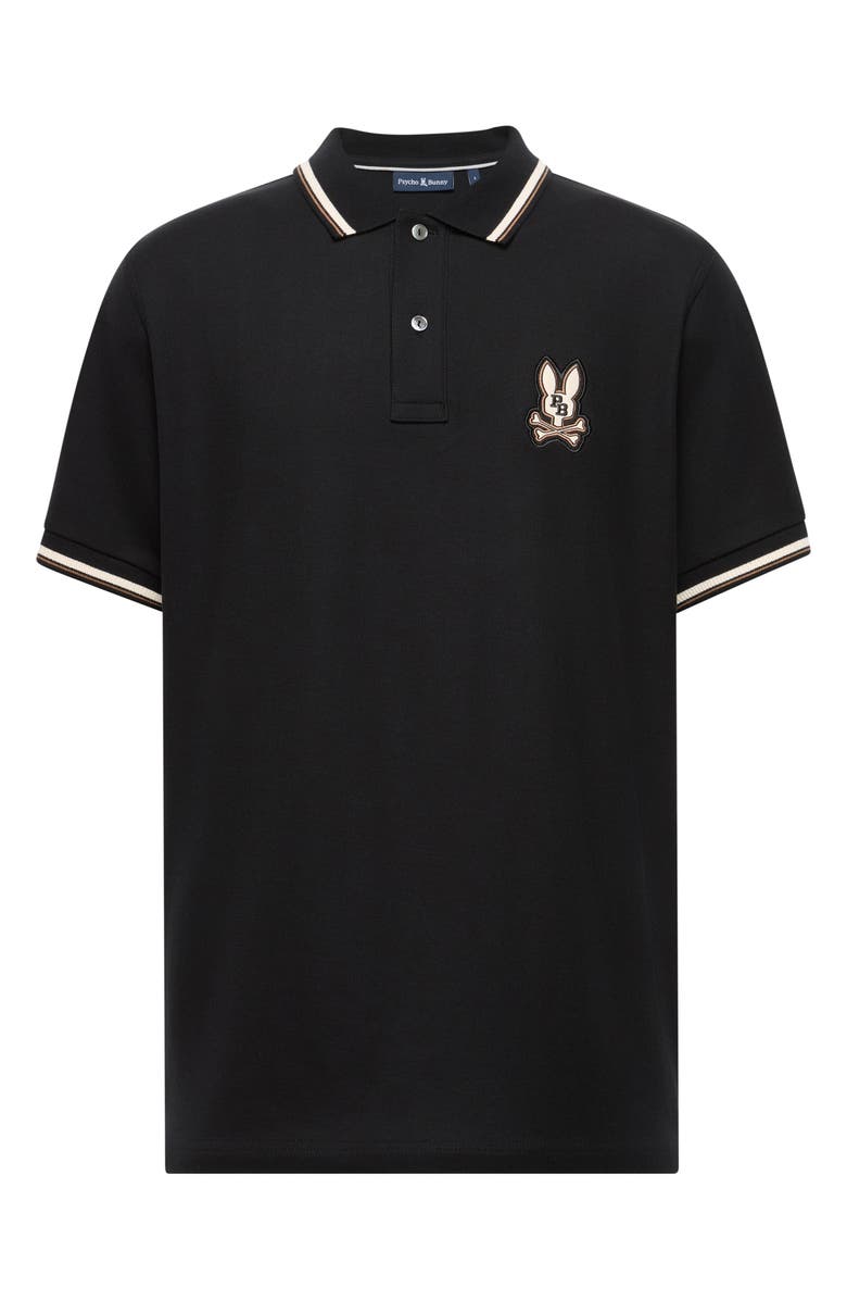 Psycho Bunny Wade Pima Cotton Piqué Polo, Alternate, color, Black