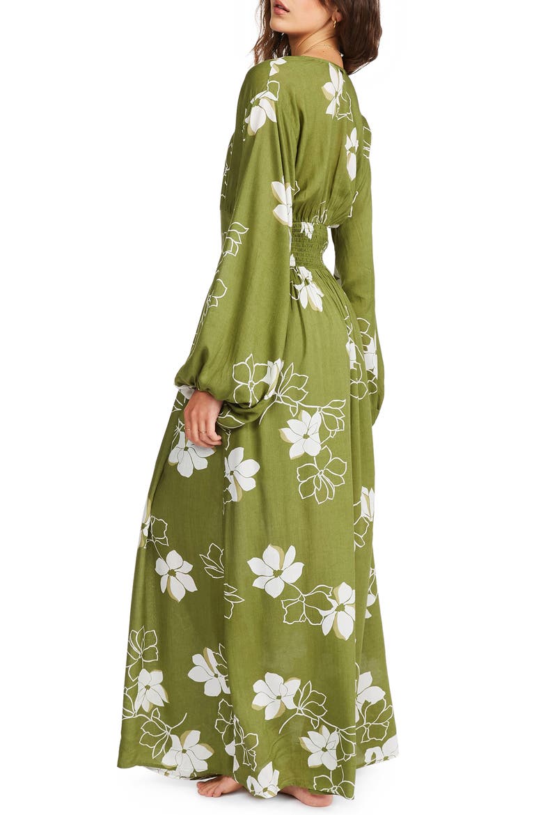 Night Bloom Floral Long Sleeve Maxi Dress, Alternate, color, FERN