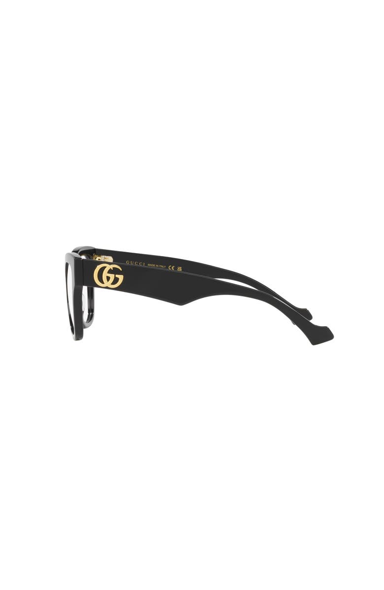 Gucci 54mm Round optical glasses, Alternate, color, Black