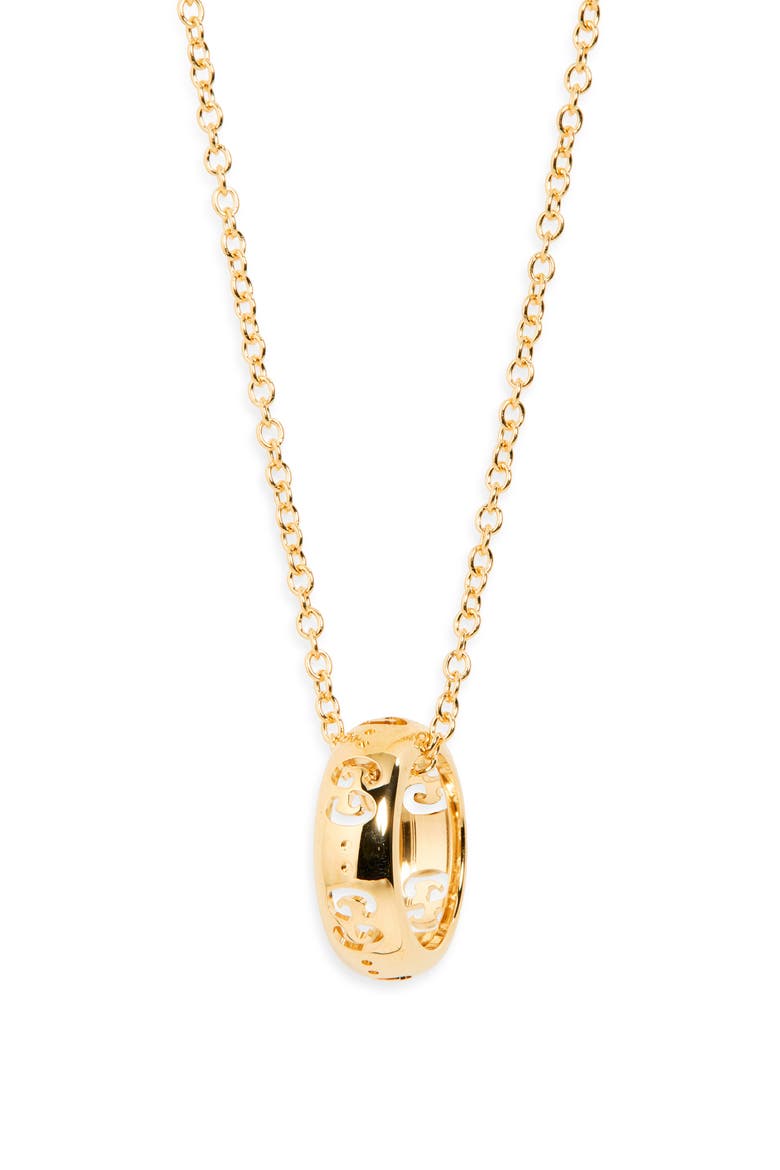 Mini Icon Spool Pendant Necklace, Main, color, GOLD
