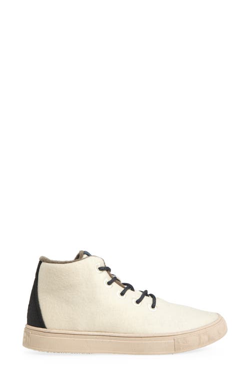 Yy Nation Alto Water Resistant Wool Blend High Top Sneaker In Off White/natural