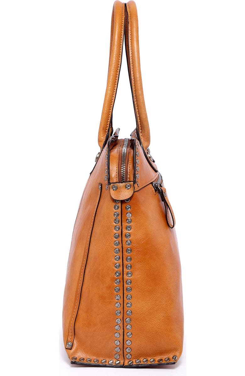 OLD TREND Soul Stud Leather Satchel Bag, Alternate, color, Chestnut
