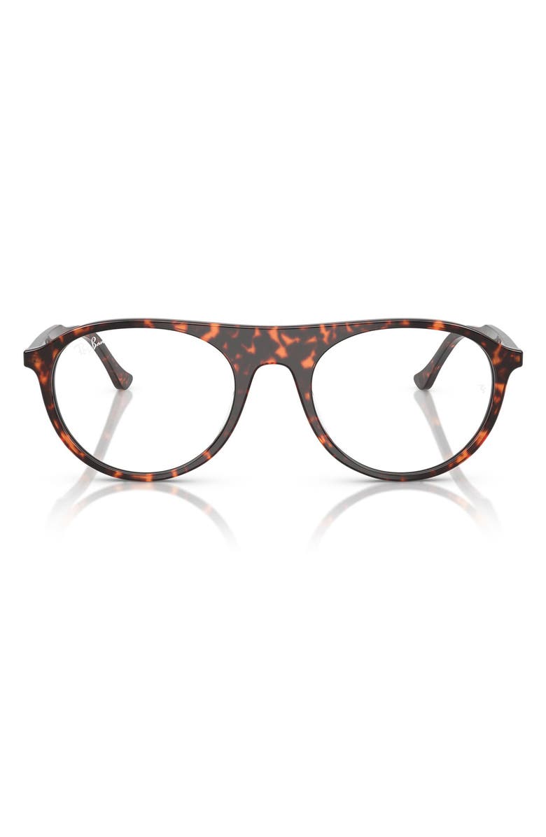 Ray-Ban 51mm Square Optical Glasses, Main, color, Red Havana