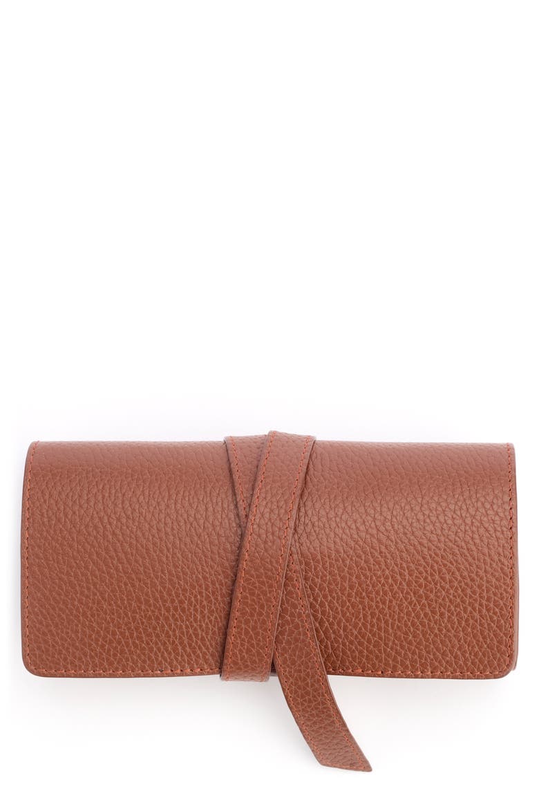 Leather Tech Cord Organizer Roll, Main, color, TAN