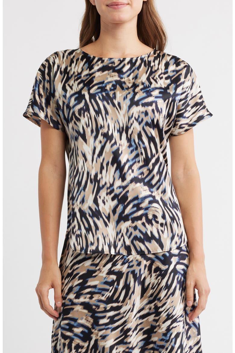 Print Bateau Neck Top, Main, color, DUTCH BLUE MULTI