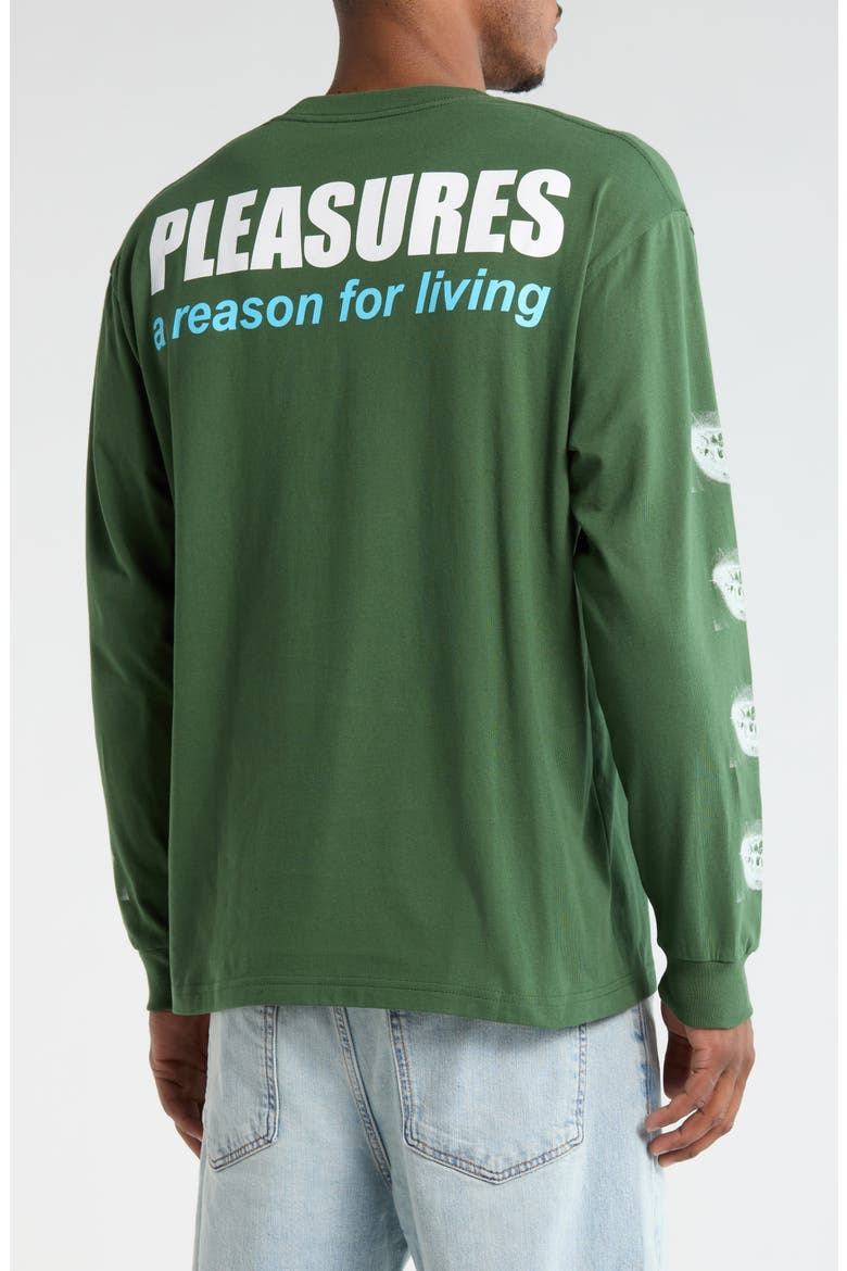 Decay Graphic Print Long Sleeve T-Shirt, Alternate, color, FOREST