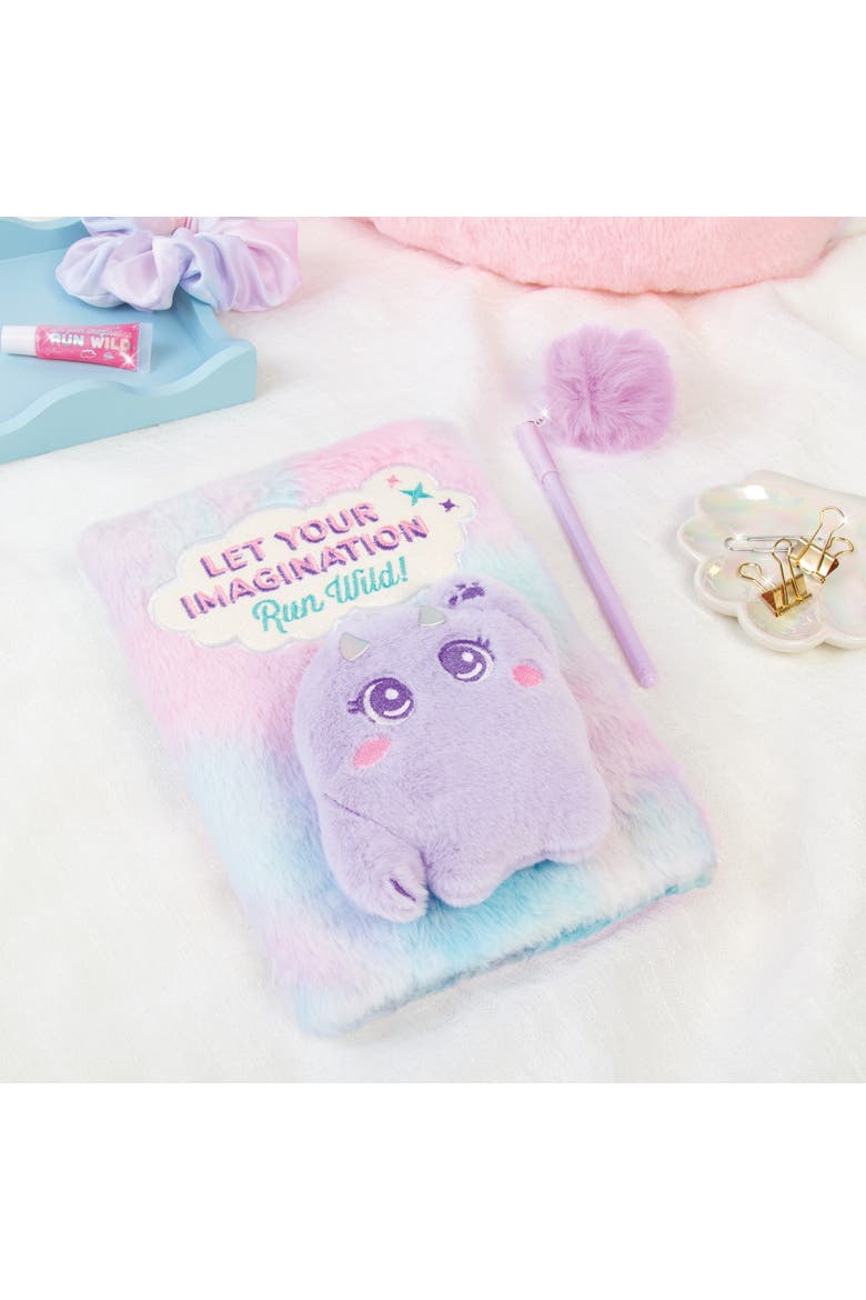 Imagination Land Wild Style Plush 192 Page Journal and Pen, Alternate, color, Multicolored