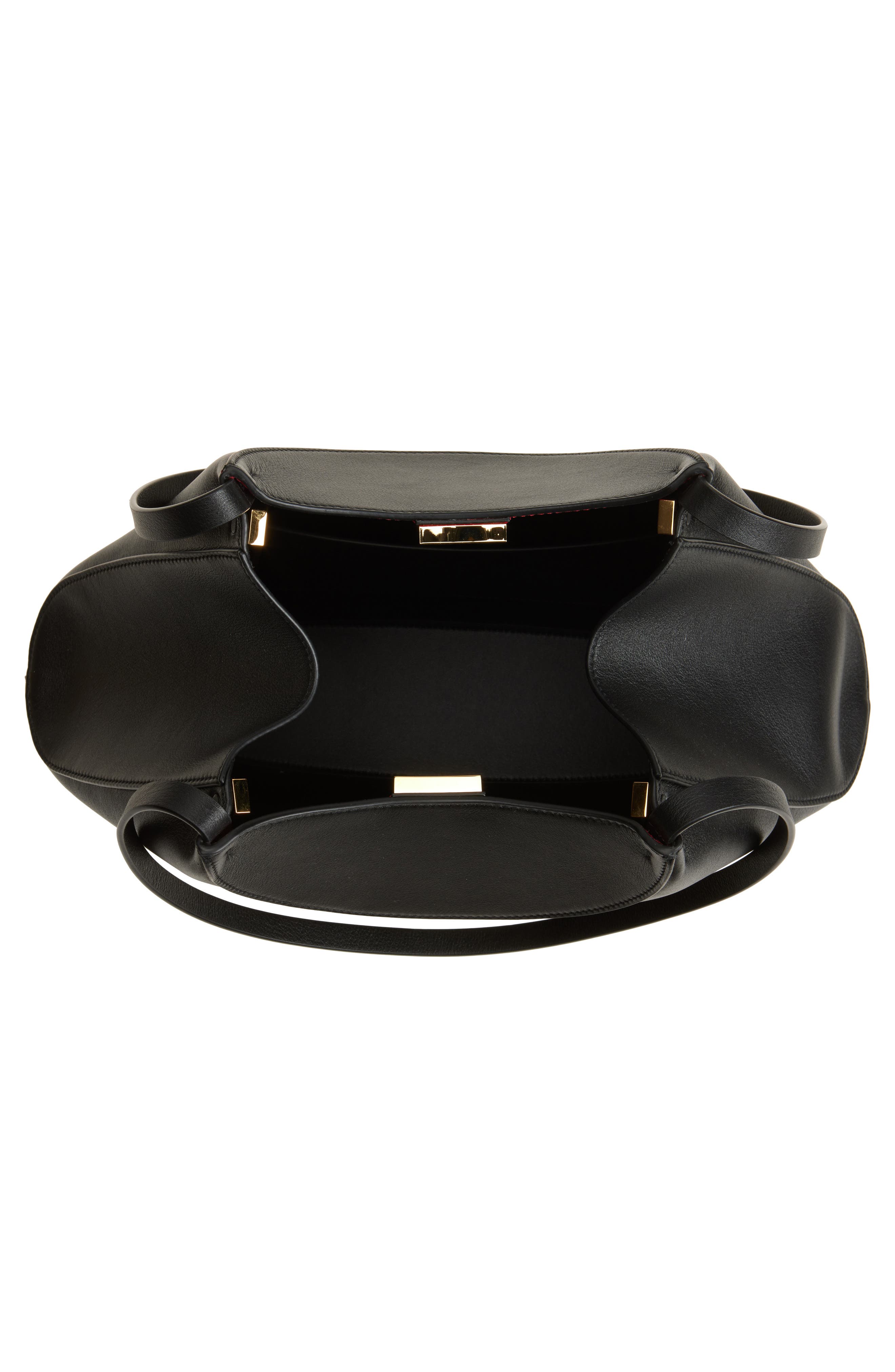 Givenchy Small Facet Leather Tote, Alternate, color, 001-Black