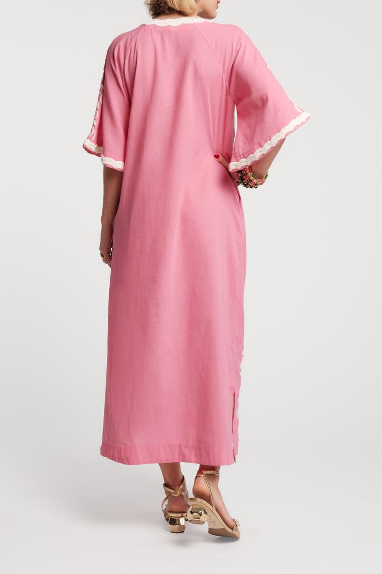 Peacock Caftan, Alternate, color, Pink/Multi