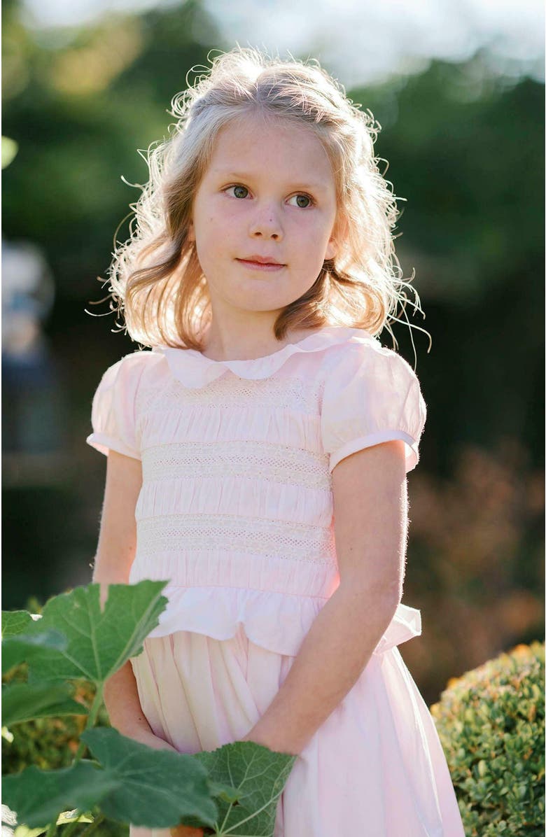 Hope & Henry Girls' Organic Puff Sleeve Smocked Party Dress, Kids, Alternate, color,