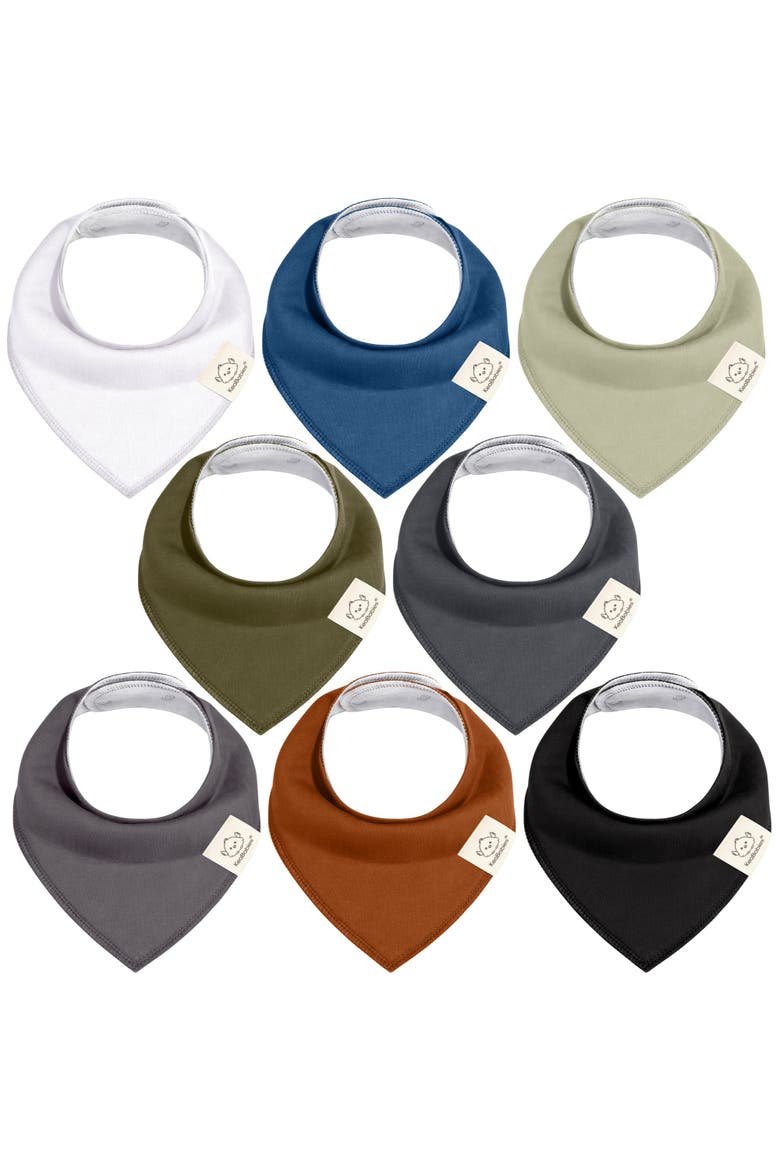8-Pack Organic Bandana Bibs, Main, color, Basics
