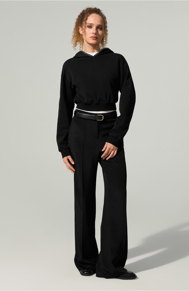 Lilysilk SILKERRY Oversized Seamflow Verge Full-Length Front Zip Hoodie, Alternate, color, Black