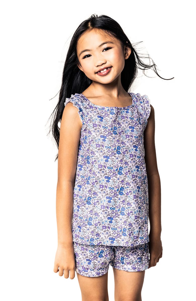 Petite Plume Kids' Fleur Dazur Amelie Floral Two-Piece Short Pajamas, Alternate, color,