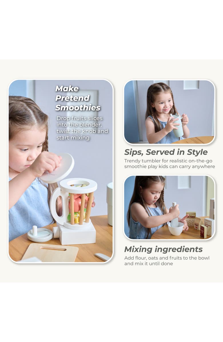 Teamson Kids Little Chef Santa Barbara Healthy Dessert Playset, Alternate, color, White