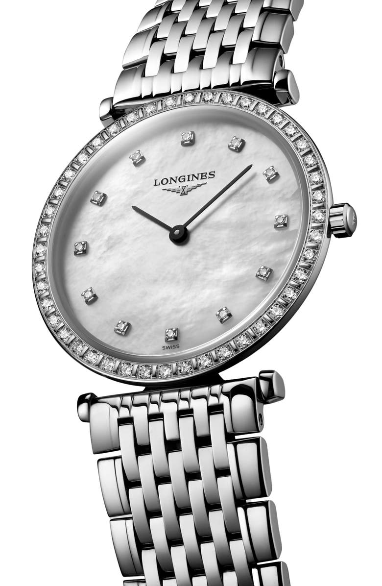 Longines La Grande Classique de Longines Diamond Bracelet Watch, 28mm, Alternate, color, 